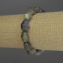 Браслет лабрадорит с многогранни фасети, диаметър 14×10 мм, дължина 18 см, на еластична основа