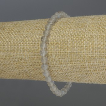 Браслет от лабрадорит, гладка мъниста, диаметър 5 мм, дължина 18 см, еластичен