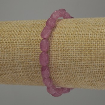 Гривна от фасетиран турмалин, диаметър 9×6 мм ±, дължина 18 см на еластична основа