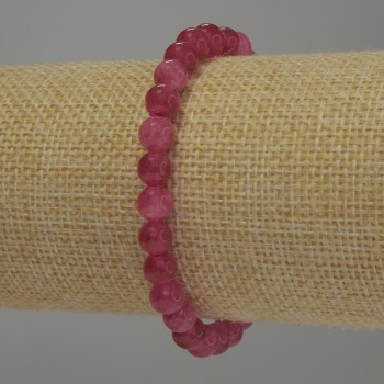 Браслет от турмалин с гладки топчета, диаметър 6 мм ±, дължина 18 см, еластичен