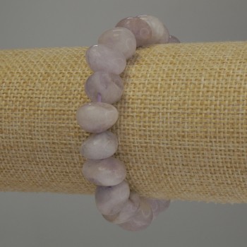 Гривна от аметист с фасетирани мъниста, диаметър 11×9 мм, дължина 18 см, еластична