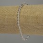 Гривна от планински кристал, гладка мънистa, диаметър 4 мм, дължина 18 см, еластична основа