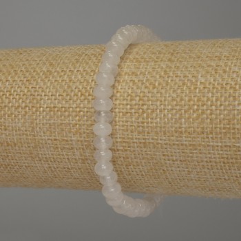 Гривна с планински кристал рондели, диаметър 6×4 мм, дължина 18 см, еластична основа