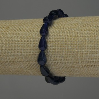 Гривна от тонизиран кварц капка 12×8 мм ±, дължина 18 см ± стрейч