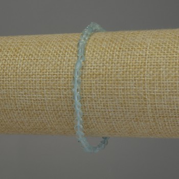 Гривна от естествен топаз, гранена монета, диаметър 4 мм ±, дължина 18 см ±, стрейч основа