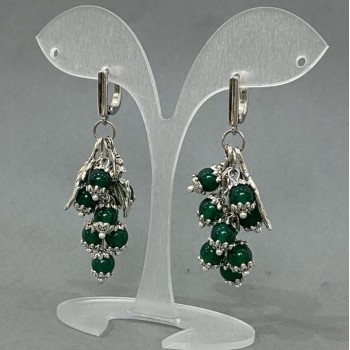 Обeци Грона котешко око мъниста 6 мм, дължина 57 мм