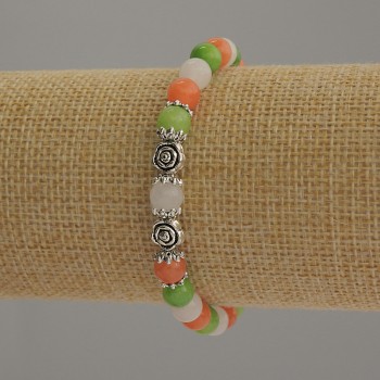 Гривна Асортимент гладко топче, диаметър около 6 мм ±, със метални вложки, дължина 18 см, еластична основа