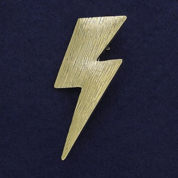 Брошка-висулка Мълния златист метал 58×23 мм+