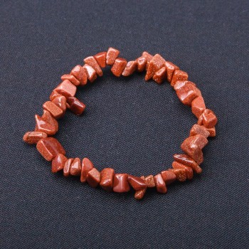 Гривна от авантюрин „Златен пясък“ — късчета на еластична корда