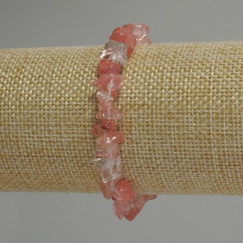 Гривна с халцедоново късче, диаметър 5-10×2-4 мм ±, дължина 18 см ±, еластична основа