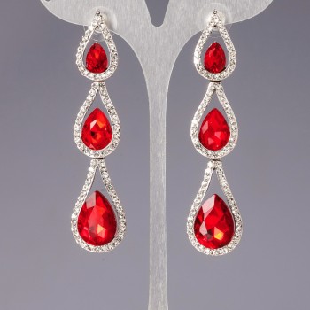 Обеци с кристали «люстри» «шанделиери» «капки от дъжд»