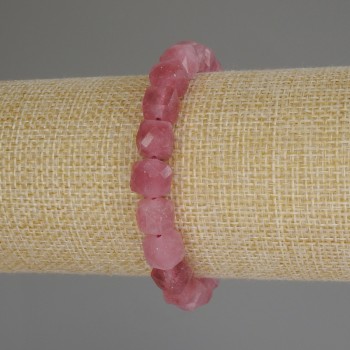 Браслет Турмалин гранован куб 8×8 мм, дължина 18 см (еластична основа)