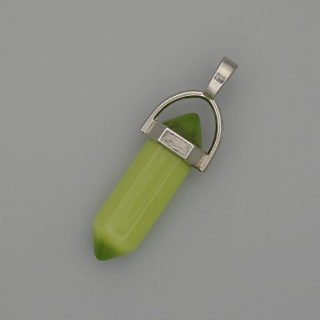 Кулон «Котешко око» шестоъгълник, кристална топка, 8×31×41 мм+