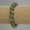 Гривна със серпентин, гладка мъниста, диаметър 10 мм, дължина 18 см (еластична)