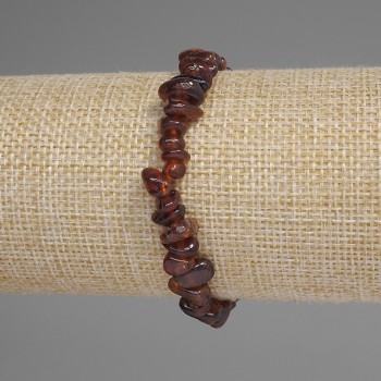 Браслет карнеол «Късче», диаметър 5–9×2–4 мм, дължина 18 см ±