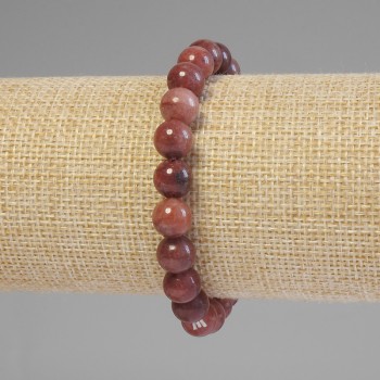 Гривна от селенит, гладка мънина, диаметър около 8 мм, дължина около 18 см, стрейч