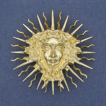 Брошка-кулон Ярило златист метал 59 мм+