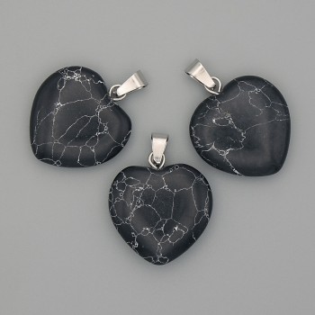 Висулка със сърце от ахат 20х20хх25мм+