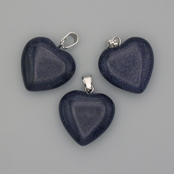 Кулон «Сърце» от авантюрин Нощ на Кайро 20x20x25 мм+