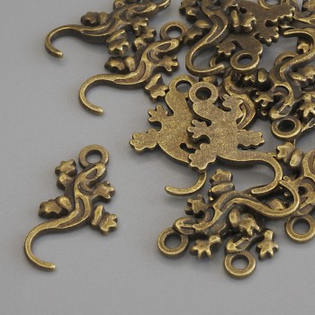 Висулка «Саламандра» бронзов цвят, диаметър 22×12 мм, опаковка 15 бр.