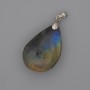 Кулон «Капка» от лабрадорит 32×22 мм, дължина 40 мм+