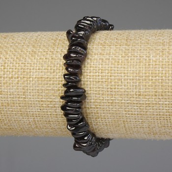 Гривна от гранатова троха 7–9×3–5 мм, дължина 18 см, еластична