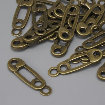 Висулка Шпилка бронзов цвят, диаметър 23×7 мм ± отвор за ухото 2,2 мм ± опаковка 22 бр.