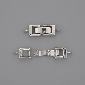 Фурнитура закопчалка, диаметър 22×7 мм ± сребърен цвят на метала