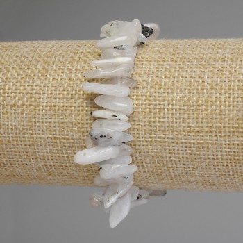 Браслет от адуляр, късчета-иглички, диаметър 12–18×2–5 мм, дължина 18 см, еластичен