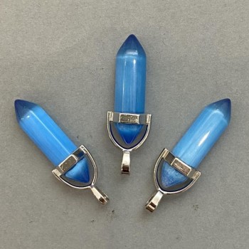 Висулка "Котешко око" шестоъгълен кристално кълбо 8×31×41 мм+