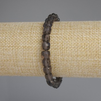 Браслет от раухтопаз грановани кубчета, размер 7×7 мм, дължина 18 см