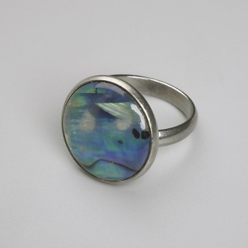 Обеца с халитит 22 мм ±, метал сребрист