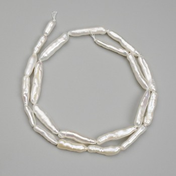 Барокови мъниста с оттенък бензин 22-21, 5×4–5 мм, дължина около 39 см