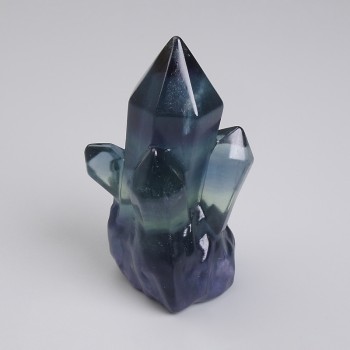 Сувенирен естествен камък Флуорит, диаметър 40×27 мм ± (цена за 1 бр)