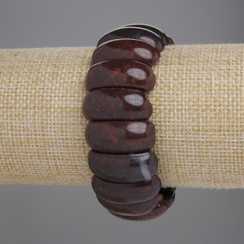 Гривна от ахат ланкова, диаметър 25×10 мм, дължина 18 см ±