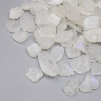 Натуральний камінь Адуляр крихта без отвору 12-20х10-14мм+- (за 100г+-)