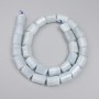 Аквамарин мъниста, триъгълна фасета, размер около 10–16×10 мм, на нишка, дължина 39 см+