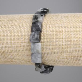 Браслет със соколино око, гранено квадратно, диаметър 9–10×9–10 мм ± (еластичен), дължина 18 см+