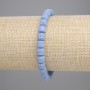 Гривна от светлосиня вулканична лава, цилиндрични мъниста, диаметър около 6×6 мм, дължина 18 см, на еластична стрейч основа