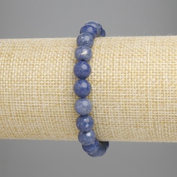 Гривна от порест корал — гладка мъниста 8 мм, дължина 18 см, еластична