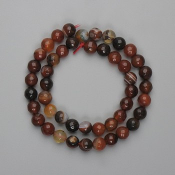 Ахатовите фасетирани мъниста, диаметър 8 мм, дължина 35 см, на конец