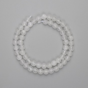 Мъниста от горски кристал, гранена мъниста, диаметър 6 мм, дължина 38 см, на нишка