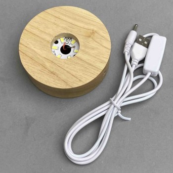Светодиодна подставка със USB кабел 120 см ±, диаметър 90×35 мм+