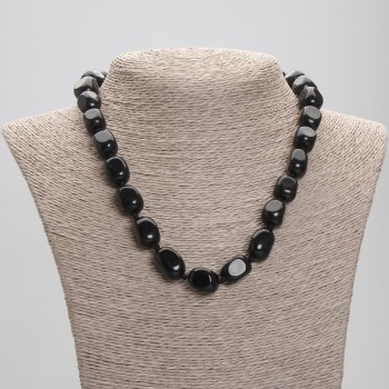 Намисто от агат във форма на блокчета, диаметър 15–18×10–11 мм, 5 мм ±, дължина 45 см ± с закопчалка