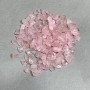 Естествен камък розов кварц частички без дупка 6-16×4-8 мм ± (за 100 г±)