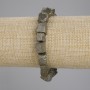 Гривна от пирит, необработени камъни, диаметър 6–14×6–8 мм ±, дължина 18 см ± стреч
