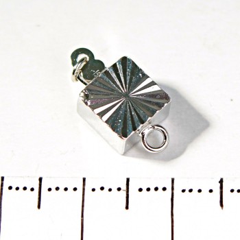 (18 мм) квадратен закопчалник за гривни с фиксатор