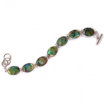 Разпродажба гривна халит с 7 овални камъка, закопчалка тип тогъл