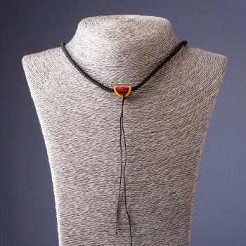 Черен шнур за огърлица 60 см