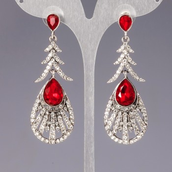 Обеци с кристали «люстри» «шанделиери» «Пищен век»